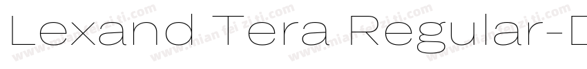 Lexand Tera Regular字体转换